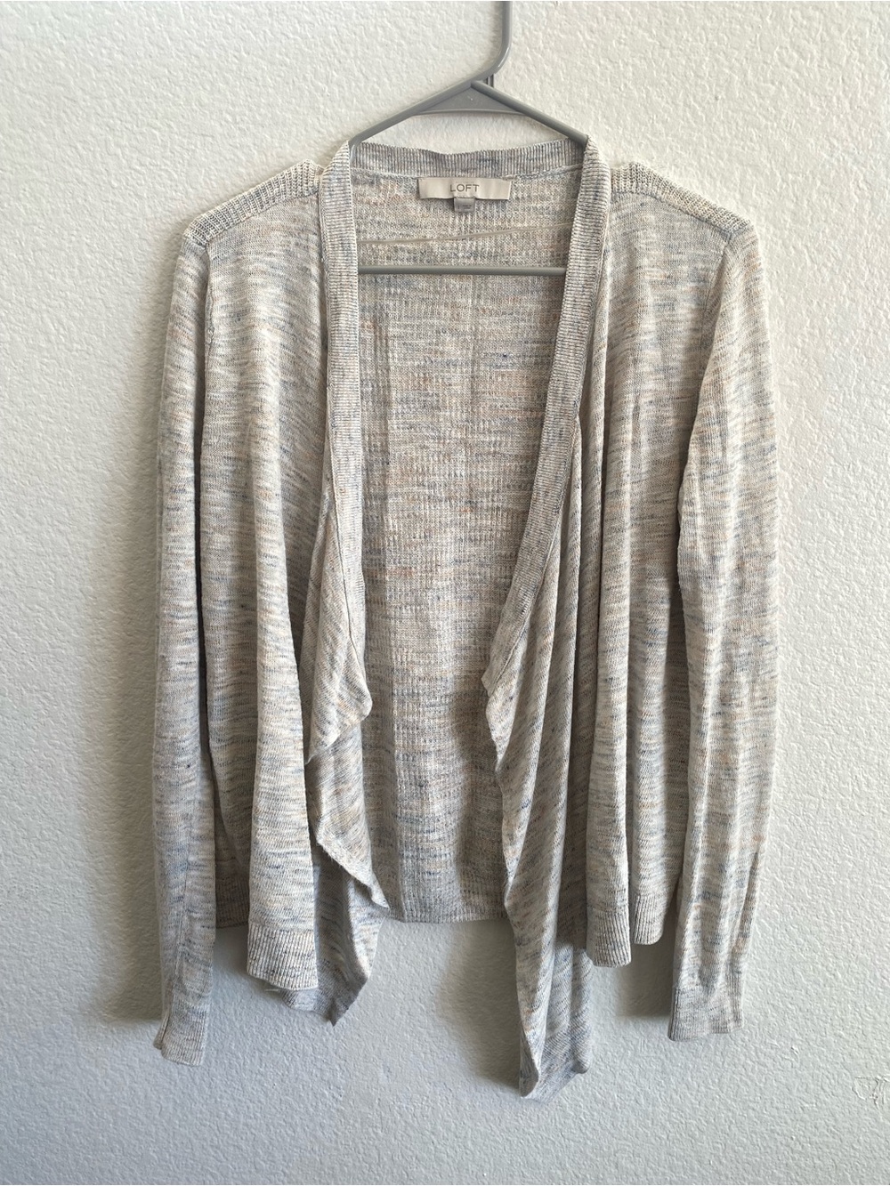 LOFT Open-Front Draped Cardigan